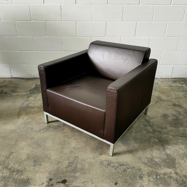 Fauteuil Cuir Italia Vintage