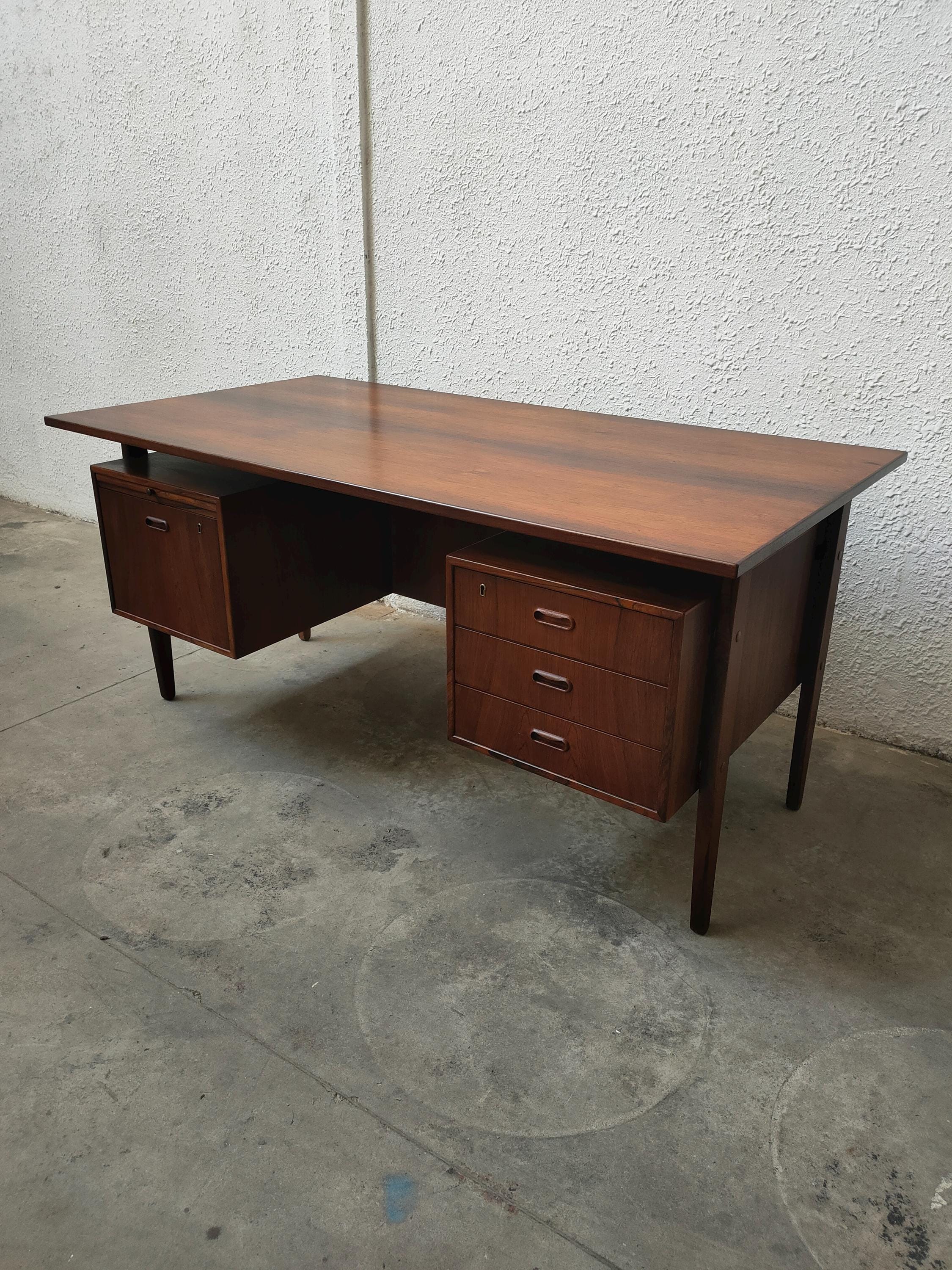 Danish Rosewood Desk Mid Century - Etsy