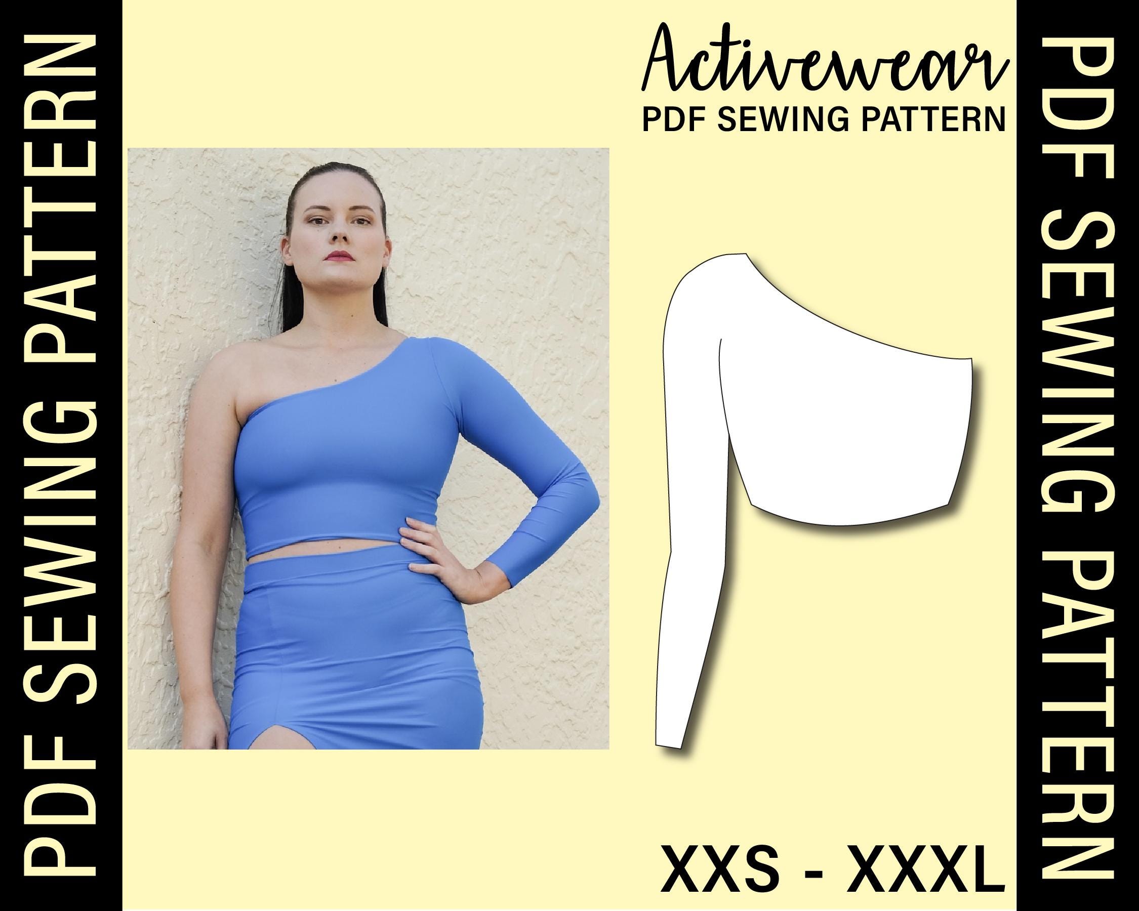 One Sleeve Crop Top PDF Sewing Pattern | Nat's Patterns