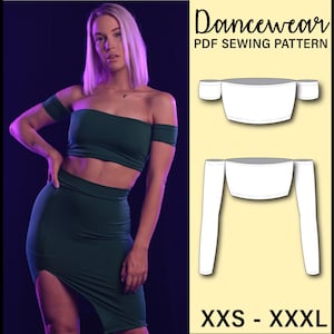 Off Shoulder Top PDF Sewing Pattern | Make your own dancewear!
