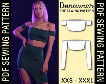 Off Shoulder Top PDF Sewing Pattern | Make your own dancewear!