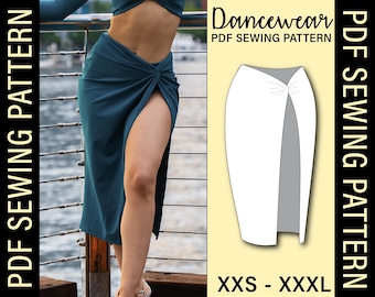 Twist Skirt PDF Sewing Pattern | Make your own dancewear!