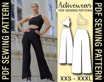 Thea Wide Leg Jumpsuit PDF Sewing Pattern | Make your own dancewear!