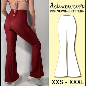 Flare Leggings pdf Sewing Pattern | Make your own activewear!