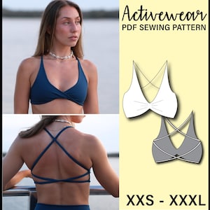 Patron de couture PDF du haut court Twist Gym