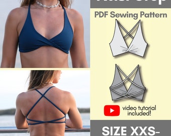 Twist Gym Crop Top PDF Sewing Pattern