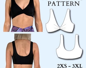 Thick Straps Twist Crop PDF Sewing Pattern
