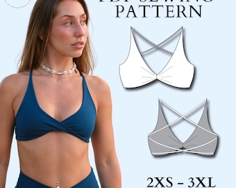Twist Gym Crop Top PDF Sewing Pattern