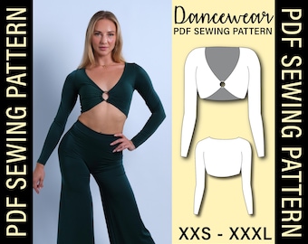 Ring Design Crop Top PDF Sewing Pattern | Make your own dancewear!