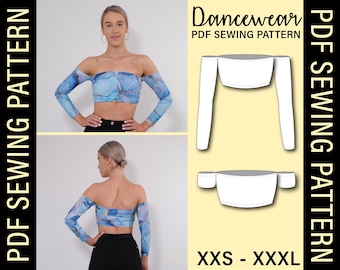 Off Shoulder Top PDF Sewing Pattern | Make your own dancewear!