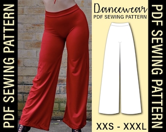 Wide Leg Pants PDF Sewing Pattern | Make your own dancewear!