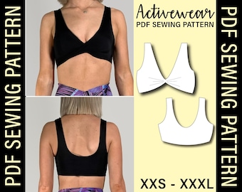 Twist Crop with Thick Straps PDF Sewing Pattern