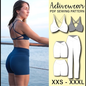 Naaipatroon gekruiste legging en gedraaide crop-top (pdf)