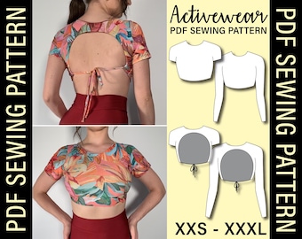 Backless Crop Top PDF Sewing Pattern