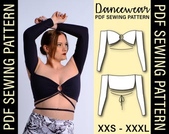 Ring Tie Top PDF Sewing Pattern | Make your own dancewear!