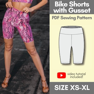 Bike Shorts mit Zwickel PDF Schnittmuster | Nat's Patterns