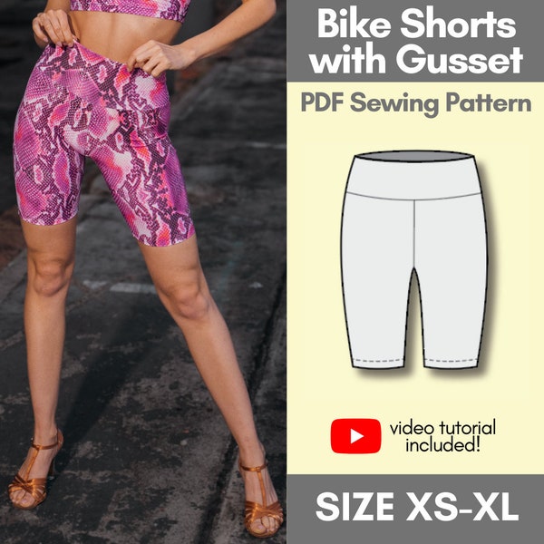 Bike Shorts with Gusset PDF Sewing Pattern | Nat's Patterns