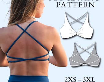 Twist Gym Crop Top PDF Sewing Pattern