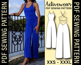Cleo Wide Leg Jumpsuit PDF Sewing Pattern | Make your own dancewear!