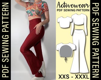 Flare Leggings Set PDF Sewing Pattern