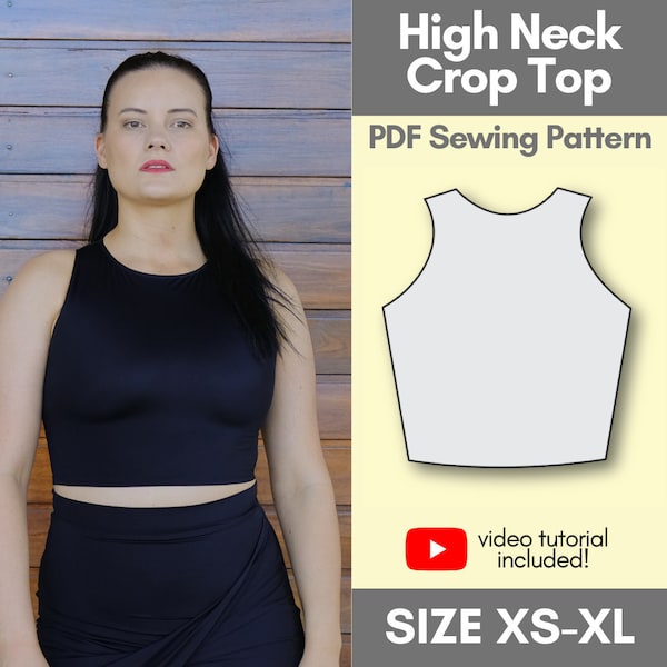 Classic Crop Top PDF Sewing Pattern | Make your own outfits!