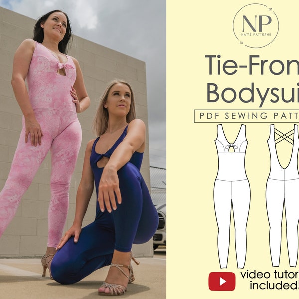 Tie-Front Bodysuit PDF Sewing Pattern | Make Your Own Dance Wear!