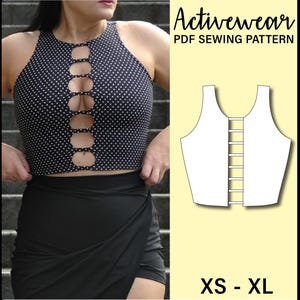 Peep Front Crop Top PDF Sewing Pattern | Make your own outfits!