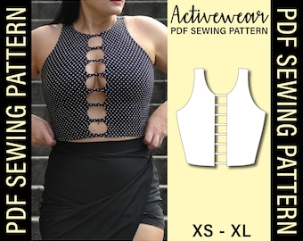 Peep Front Crop Top PDF Sewing Pattern | Make your own outfits!