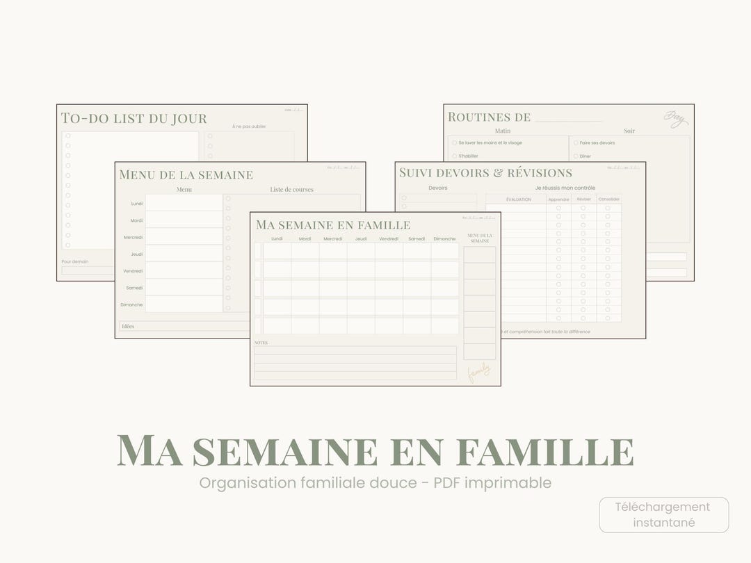 Printable Family Planner - My Week With the Family | Family ...