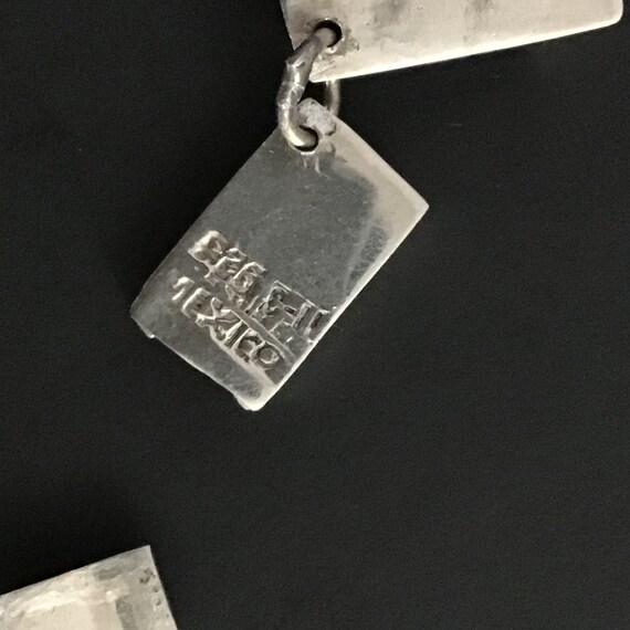 Mexico Sterling Silver Bold Statement Necklace 17… - image 7
