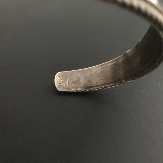 Sterling Silver Zuni Inlay Cuff Bracelet, 6 Inch … - image 6