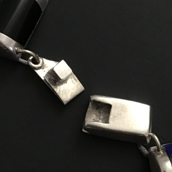 Mexico Sterling Silver Bold Statement Necklace 17… - image 6