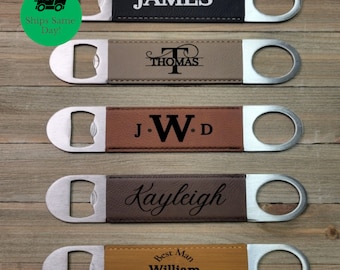 Personalized Bottle Opener, Groomsman Gift, Custom bar key, Wedding gift, Custom Opener, Bar-Tending Gifts, Wedding Favors, Party Favors