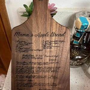 Personalisiertes Rezept Laser graviertes Schneidebrett — Personalisiertes Muttertagsgeschenk