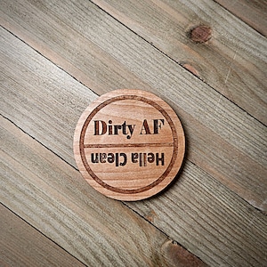 Lustiges Geschirrspülmaschinen-Magnet, Dirty AF / Hella Clean Spülmaschinen-Magnet, Bauernhaus-Küchen-Dekor, lustiges Schild, Spülmaschinen-Abdeckung