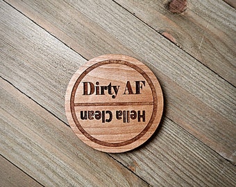 Farmhouse Dishwasher Magnet, Dirty AF/ Hella Clean Dishwasher Magnet, Farmhouse Kitchen Decor, Funny Dishwasher sign, Dishwasher Cover