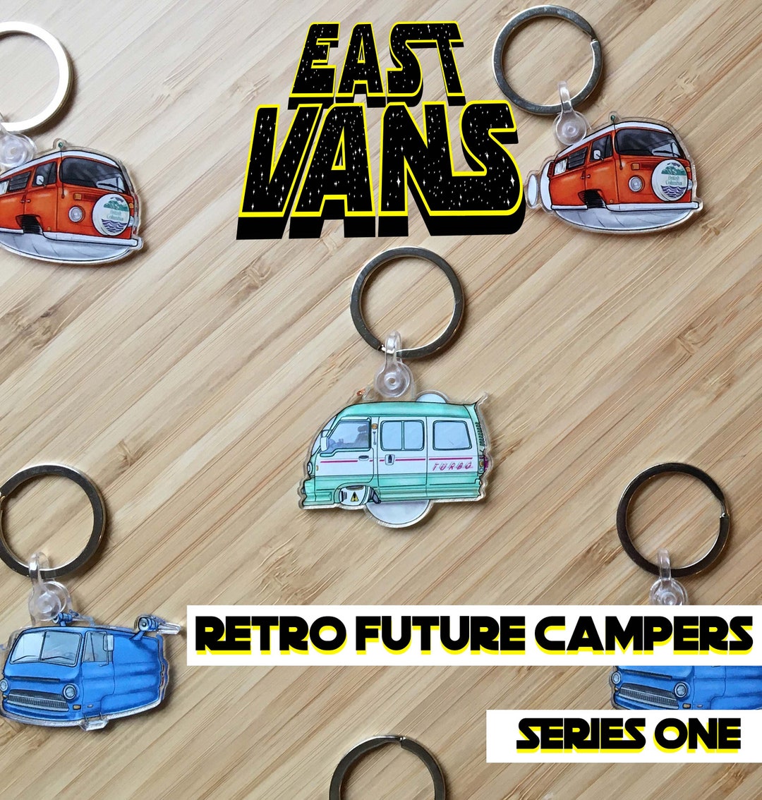 CAMPER VAN KEY Chain Charm, East Vans - Retro Future Camper Vans Series ...