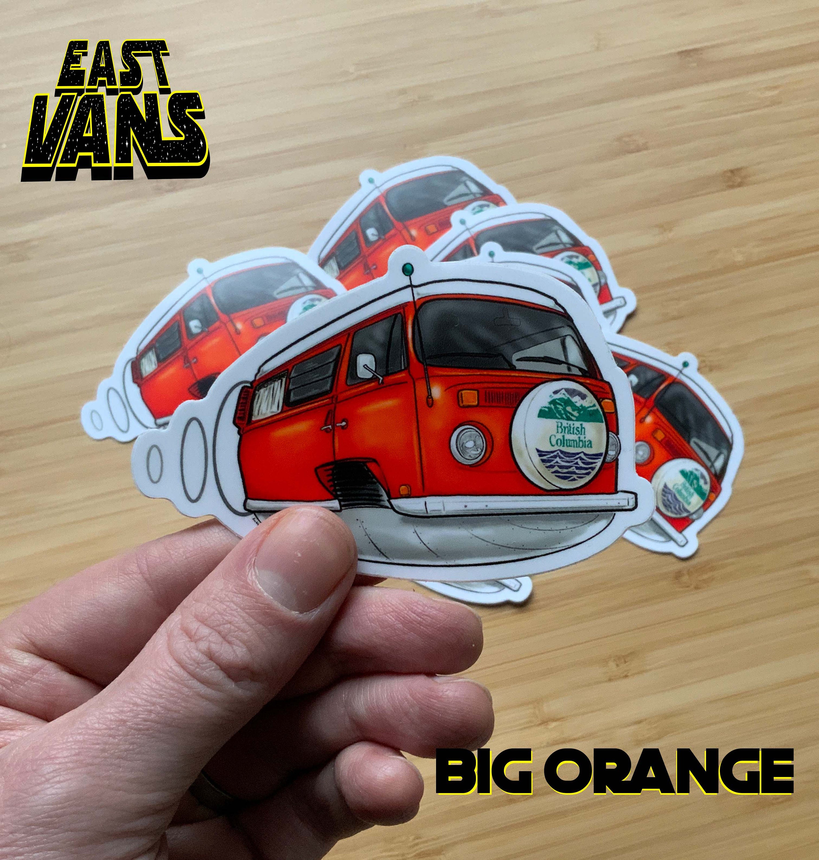 Camper Van Sticker, East Vans - Retro Future Camper Van Sticker Series ...