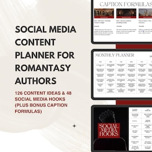 Fantasy Author Social Media Planner: Content Calendar & Templates (Digital Download)