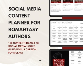 Fantasy Author Social Media Planner: Content Calendar & Templates (Digital Download)