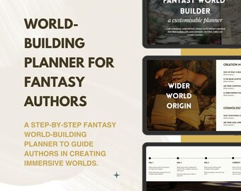 World-building Planner: For Fantasy Authors Plotting Immersive Books (Digital Download)