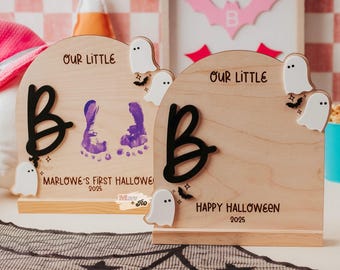 Little Boo Footprint DIY Keepsake Sign | Baby’s First Halloween Keepsake