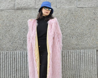 【最終値下げ】muguet shaggy long coat pink muguet shaggy long coat pink