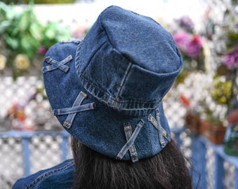 Kokin Denim Blue Bucket Brim Hat Packables New York Handmade  display picture 1