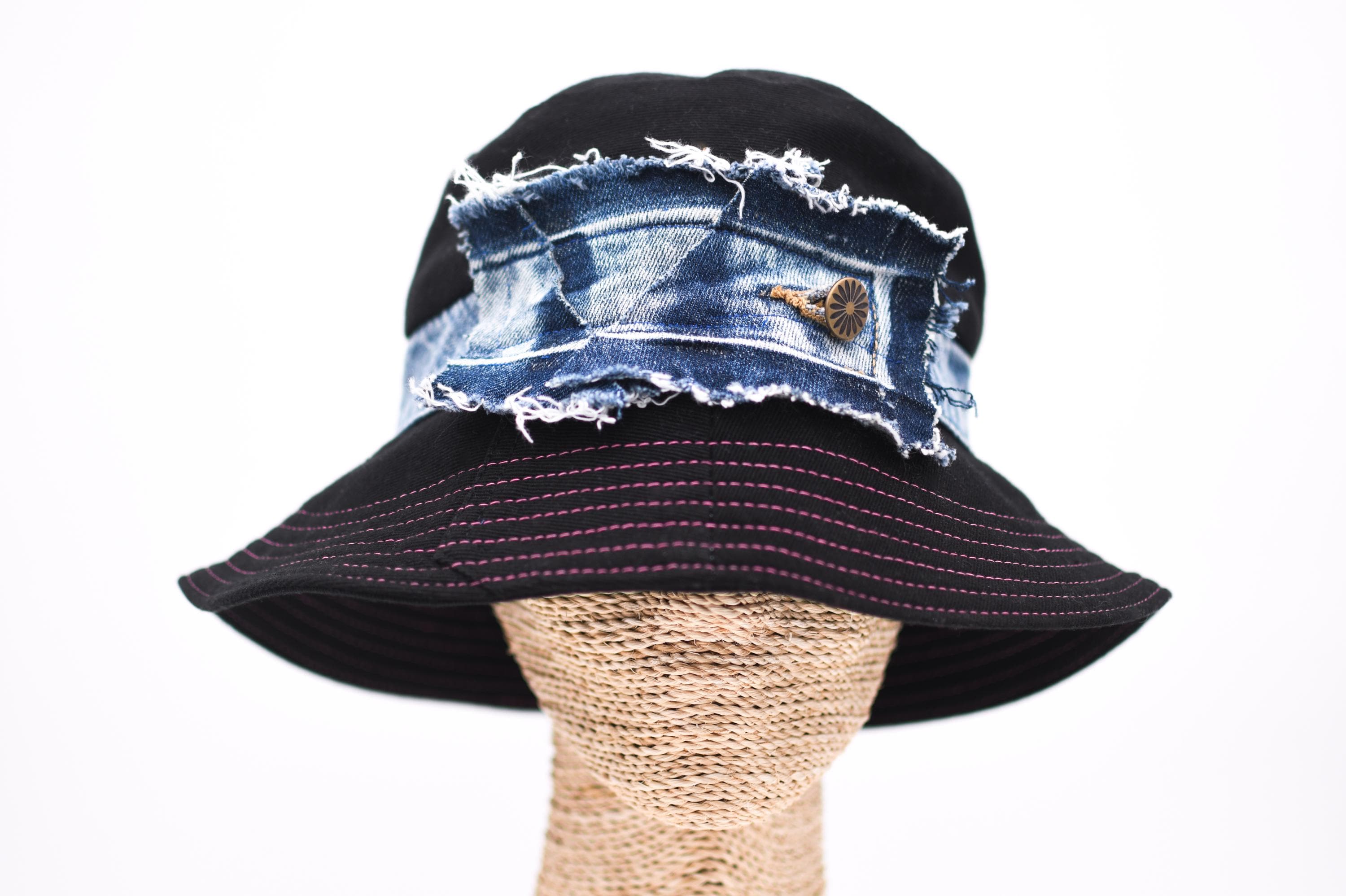 Denim Bucket Hat Reworked - Etsy display picture 1