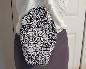 Grey and White Daisy Ostomy Bag Cover