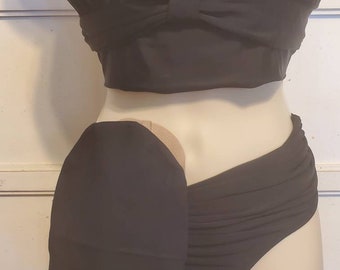 Black Ostomy Bag Cover Custom Sizes