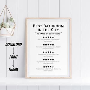 Funny Bathroom Decor | Funny Washroom Sign | Best Bathroom | Toilet Restroom Wall Decor