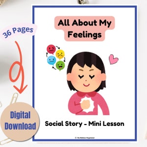 Social Story All About Feelings | Social Emotional Learning Lesson for Elementary | Feelings Emotions Lesson Special Education