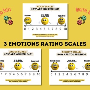Emotions Rating Scales for Kids | Classroom Tool | Feelings Lesson | Printable Lesson | Social Emotional Learning